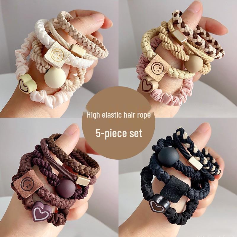 2024 High Elasticity Elegant Hair Ring for Women - Simple, Durable Ponytail Holder