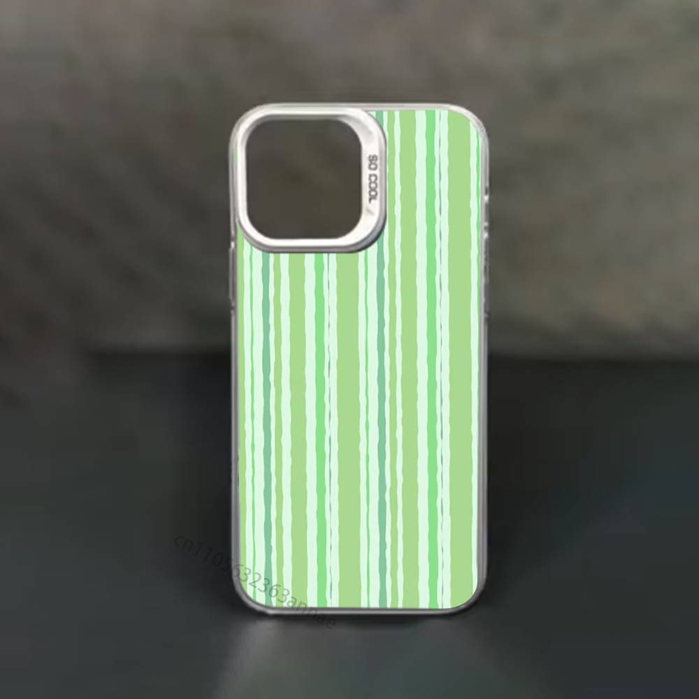 Colorful Striped Minimalist INS Phone Case for iPhone 15 16 Pro Max  Air SE 11 13 Pro 14 Plus 12 11Pro 15Pro Max 16e Cover