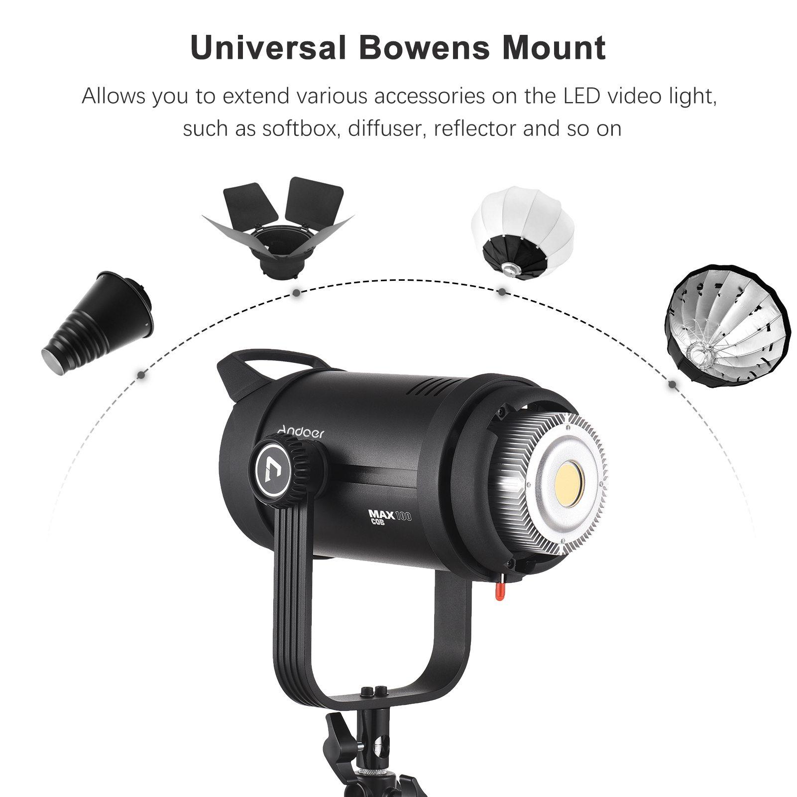 Stuido LED Video Light Stepless Dimming 5600K Color Temperature Wireless Remote Control Photography Light
