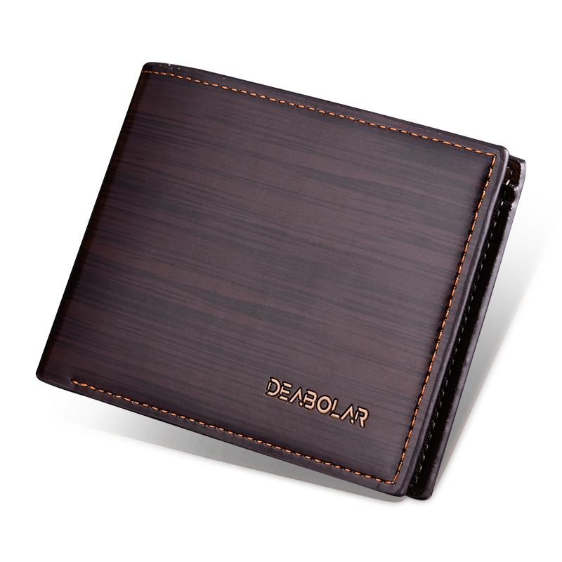 Men's Short Wallet Pu material Multi Card Slot Men's High Quality Luxury Wallet With Men's Birthday Gift