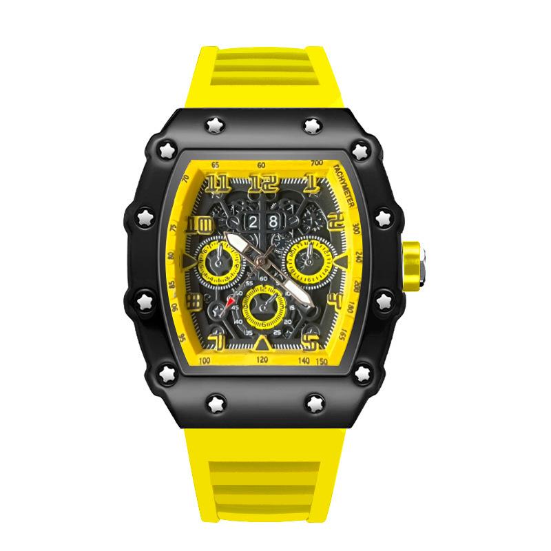 Men's Watch Casual Waterproof Fashion Dopamine Dial Trendy Sports Student Quartz Wristwatch