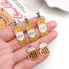 Oil Drip Beer Bottle Pendant: Creative DIY Handmade Bracelet/Necklace Accessory