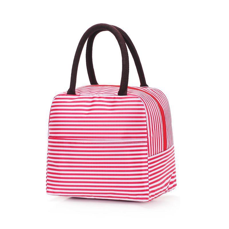 Aluminum Foil Thick Flamingo Insulated Lunch Box Bag Bring To Work Handbag