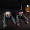 Fantasma Rampicante Elettrico di Halloween Testa Calva Zombi Rampicante Figura Casa Infestata