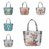 Portable Cat Ethnic Style Handbag Dog Giraffe Embroidery Tote Bag Canvas Animal Canvas Tote Bag Storage Bag