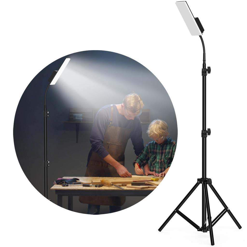 Portable Camping Light LED Work Lamp with Stand 360 Degree Rotatable Waterproof Campsite Light Support 3 Color Temperature