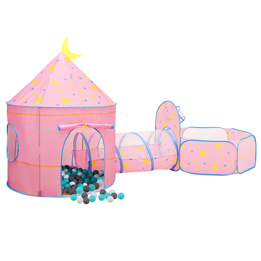 Play Tent with 250 Balls Pink 301 x 120 x 128 cm