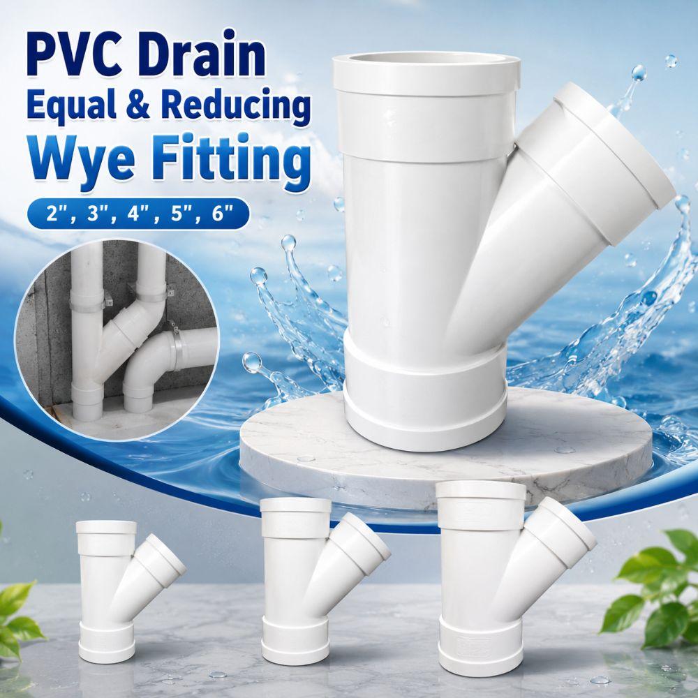 Y-Shaped 3-Way Drainage Pipe Fittings 2",3",4",5",6" Drain Pipe Joint Pipeline Accessories