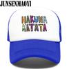 Adult Kids Hakuna Matata Trucker Cap Funny Timon Pumba Hat Unisex Women Baseball Cap Cool Summer Mesh Trucker Cap Hat for
