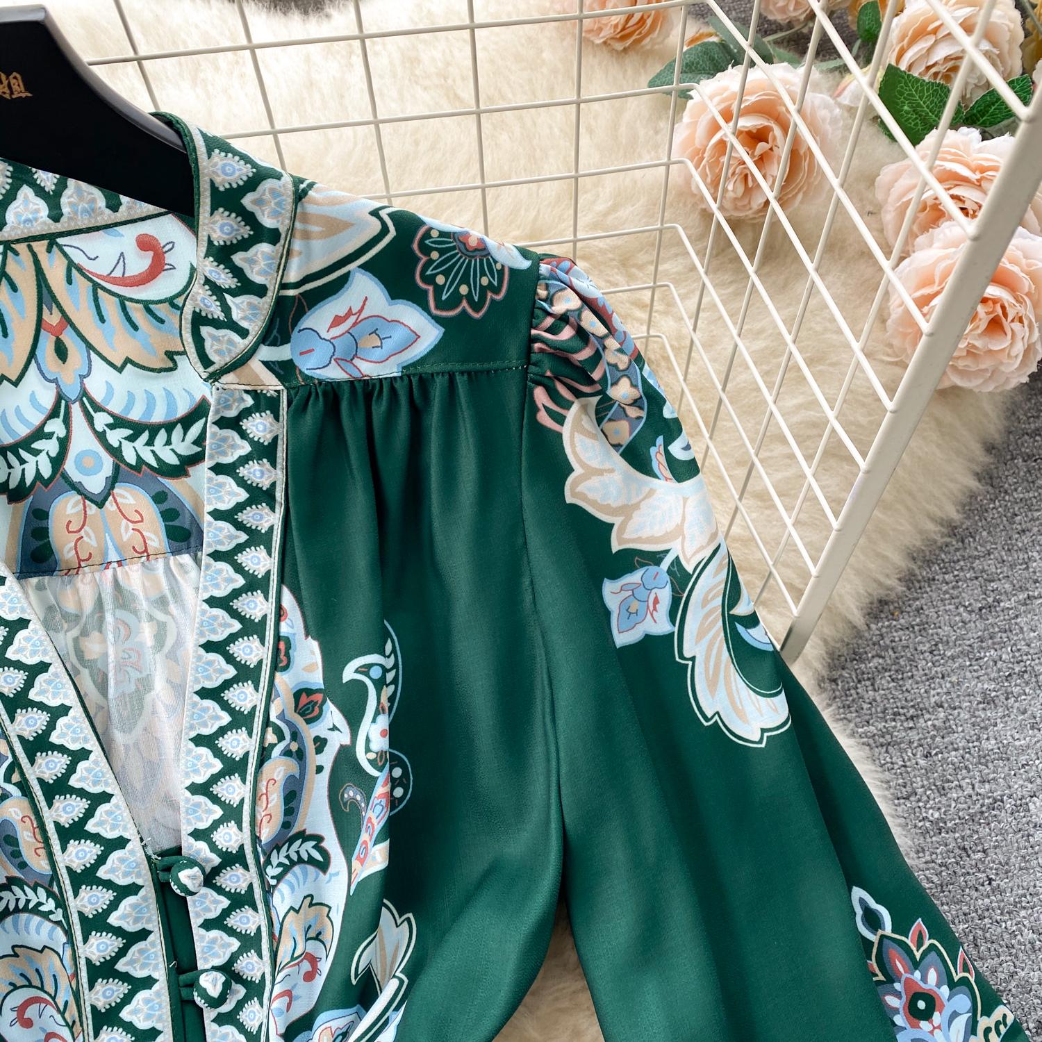 Весеннее вечернее платье с французским принтом для женщин — фото 10