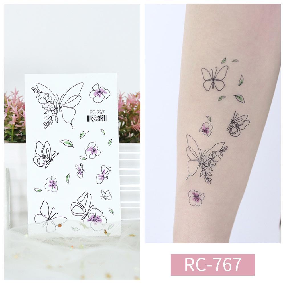 Butterfly Tattoo Stickers: Small, Fresh, Waterproof, Retro Black & White, Temporary Hand Designs