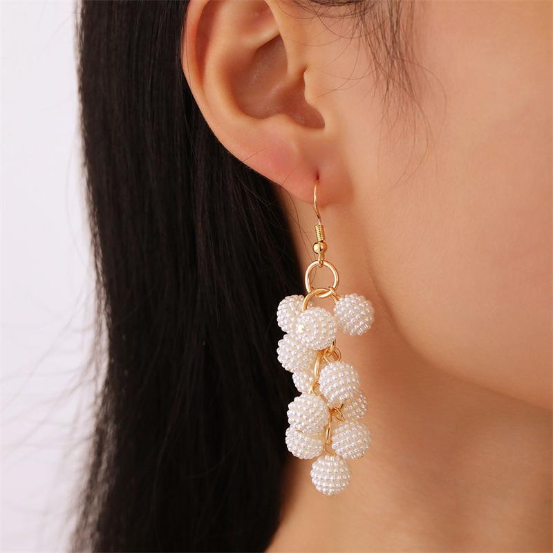 Summer Countryside Style Grape Pendant Earrings For Women Personalized Daily Accessory Party Jewelry Anniversary Birthday Gifts