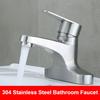 304 Stainless Steel Brushed Bathroom Faucet Basin SinkTaps Single Lever Kitchen Faucet Cold and Hot Water Basin Mixer Tap