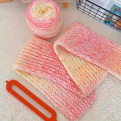 One Ball Thick Wool Yarn Gradient Colour Rainbow Candy Wool New Diy Hand Mixed Yarn Scarf Icelandic Wool Hand Knitting Mohair