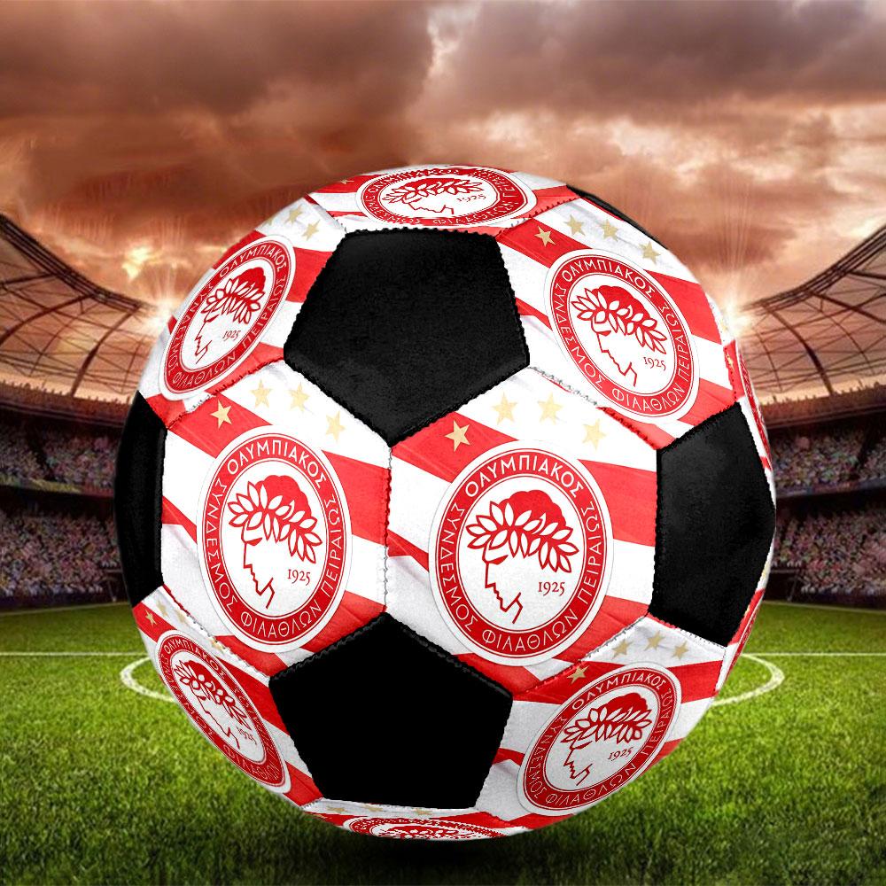 1PC Olympiacos poster size 5 soccer ball PrahaIndoor Soccer Ball Colorful All Ages Machine Stitched PVC Competition Ready Durable High-Bounce