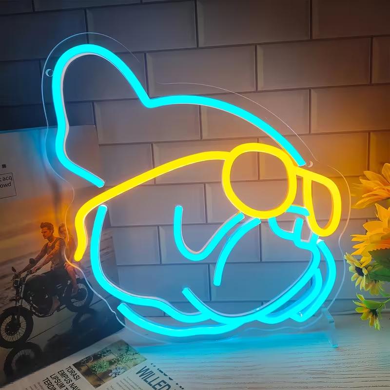 Multicolor LED Neon Lights - Transparent Acrylic Signs for Party Decor