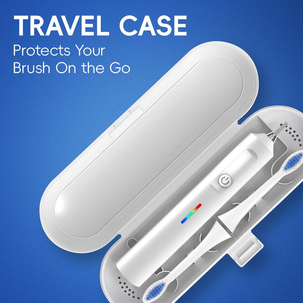 Electric Toothbrush, 6 Brush Heads & Travel Case, 3 Modes Rechargeable Electric Toothbrushes, Philips Toothbrush Head Compatible