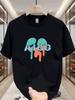 200g 100% Cotton T-shirt, Men's Top - Graffiti Style | Men's Pattern Printed T-shirt | Retro and Nostalgic | Perfect for Outdoor Activities In Summer