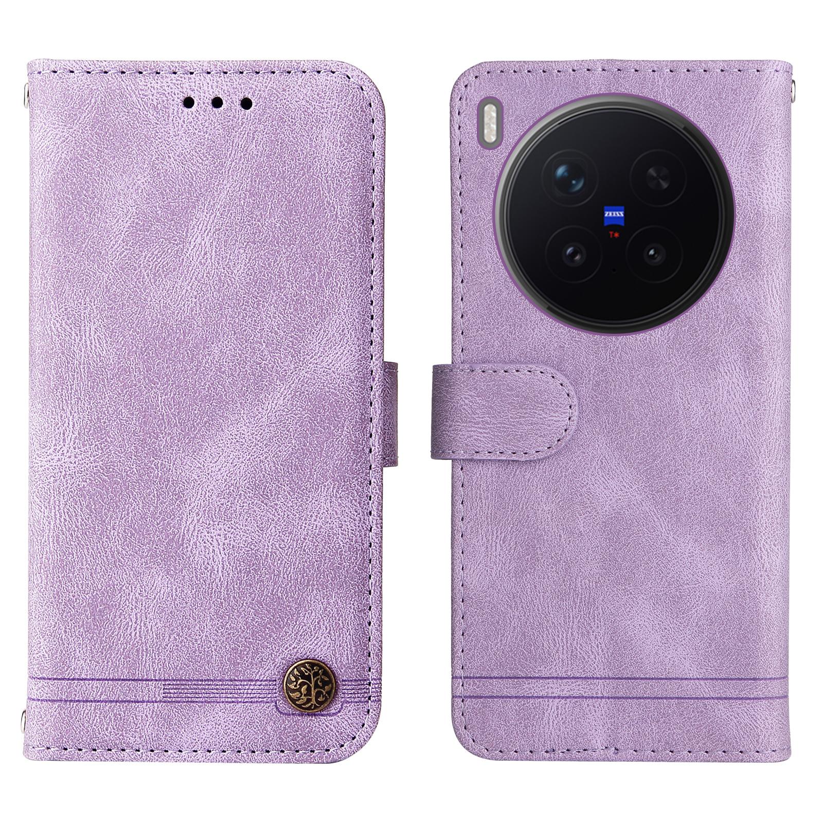 

For vivo X300 Pro 5G Leather Wallet Cases Skin Touch Phone Cover Stand with Strap