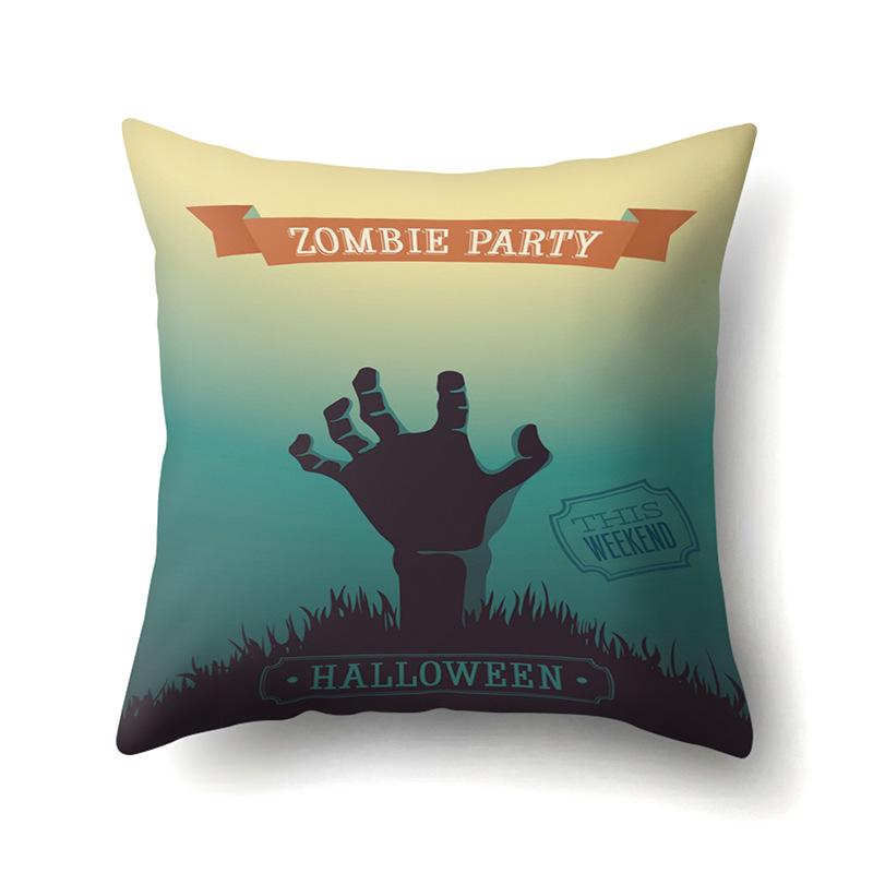 Halloween Pillow Cover Car Waist Pillow Pumpkin Sofa Cushion Cover Office Home Living Room Pillow Cover Premium