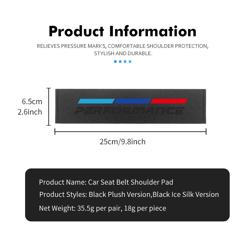 For BMW Car Styling Seat Belt Cover Comfortable Seatbelt Shoulder Strap Protector Pads M M2 M3 M4 M5 M6 E46 E90 E60 F30 E39 X1 Ir2