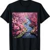 Unique Perspective Isometric Voxel Cherry Blossoms T-Shirt