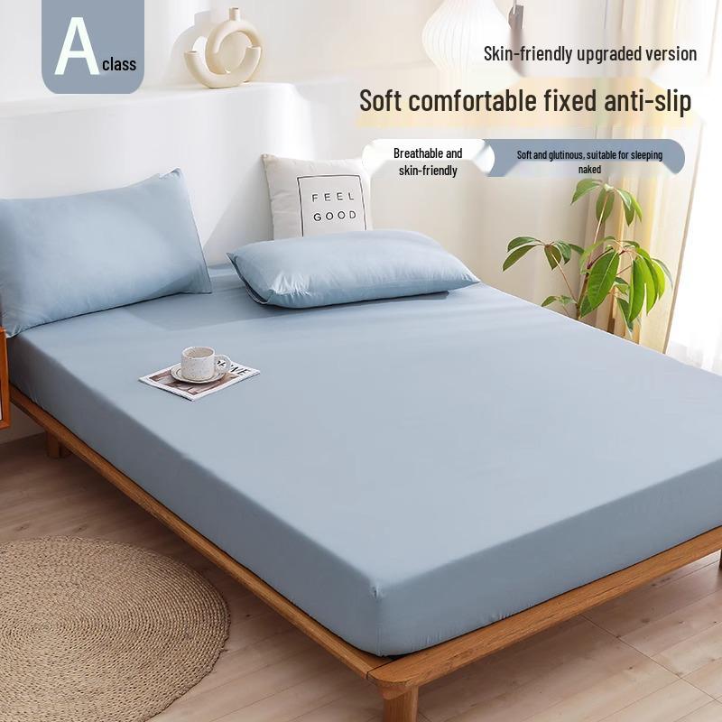 2025 All-Season Solid Color Fitted Sheet - Full Cotton Dustproof Mattress Protector