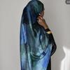 Etnisk Marmor Vattenstämpel Falsk Siden Bandana Sjal