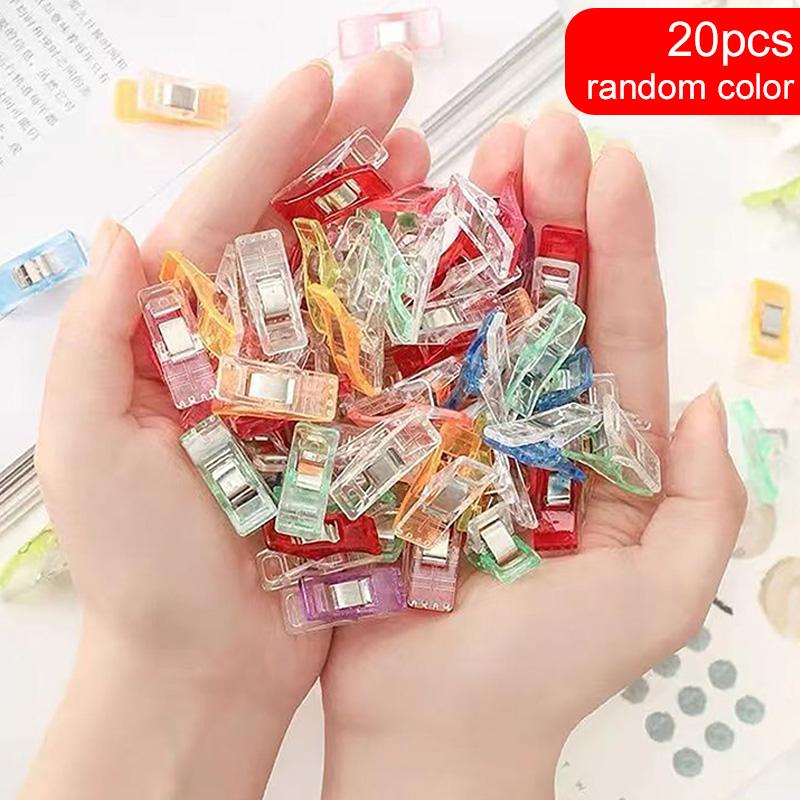 20~100pcs Storage Clip Colorful Household Office Supplies Multipurpose Plastic Craft Safety Clips Color Binding Clips TMZ