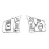 Silver Alloy Steering Wheel Button Cover Trim For Jaguar F-Pace F-Type Xe Xf