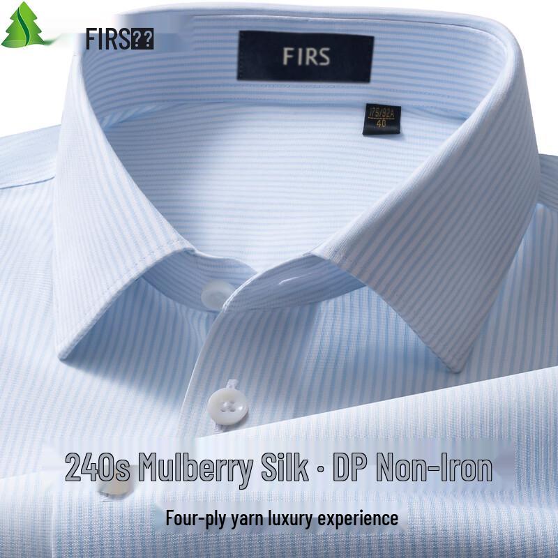 FIRS Men s Silk Blend Non-Iron Long Sleeve Shirt 42