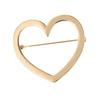 Elegant Safety Cardigan Clasp Round/Heart Shaped Brooch Smooth Alloy Badge Accessory for Women Clothing Accessories