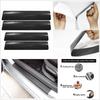4PCS Carbon Fiber Car Door Plate Sill Scuff Cover Anti Scratch Sticker Protector