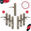 Door Handle Long Plate For Cylinder Insert Classic Patina 90