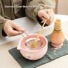 4-7pcs Set Ceramic Matcha Bowl Large Capacity Smooth Matcha Whisk Stand High Temperature Resistant Tea Salad Soup Bowl