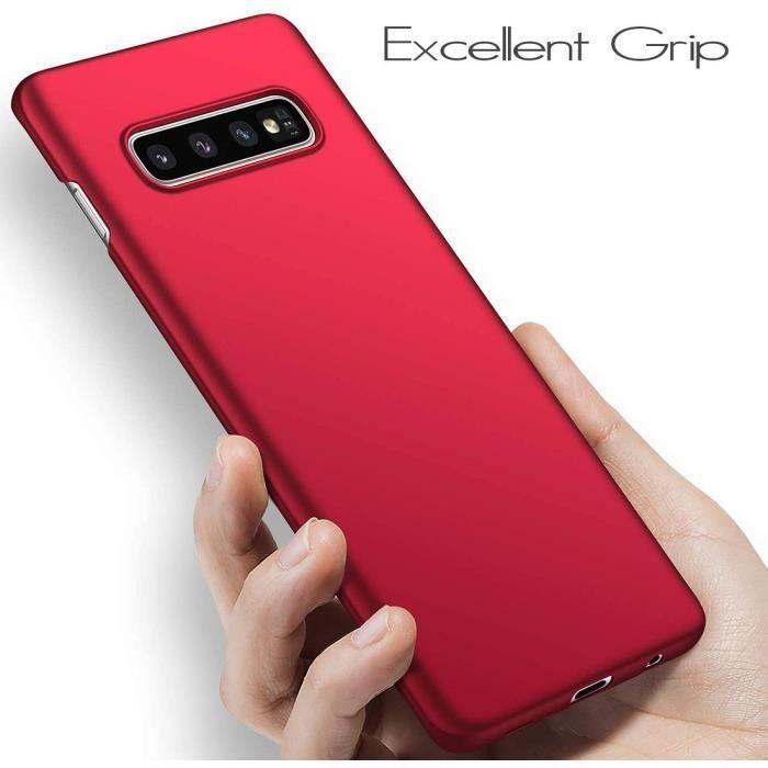 Coque de protection - BOOLING - Samsung Galaxy S10e - Souple - Rouge - Lot 2 verres trempés