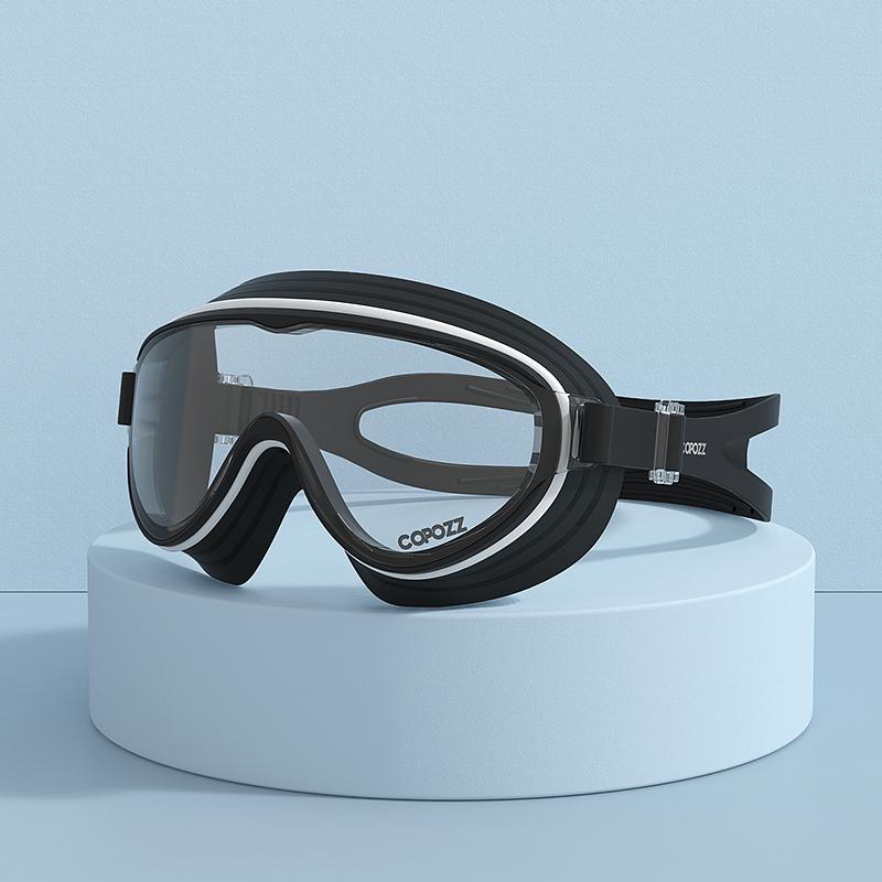 

Очки для плавания для взрослых с большой оправой, профессиональные, противотуманные, спортивные, водонепроницаемые, для плавания, для мужчин и женщин