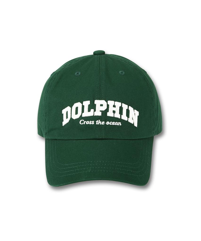 DOLPHIN WAVE APPAREL Dolphin Authentic Logo Ball Cap Deep Green