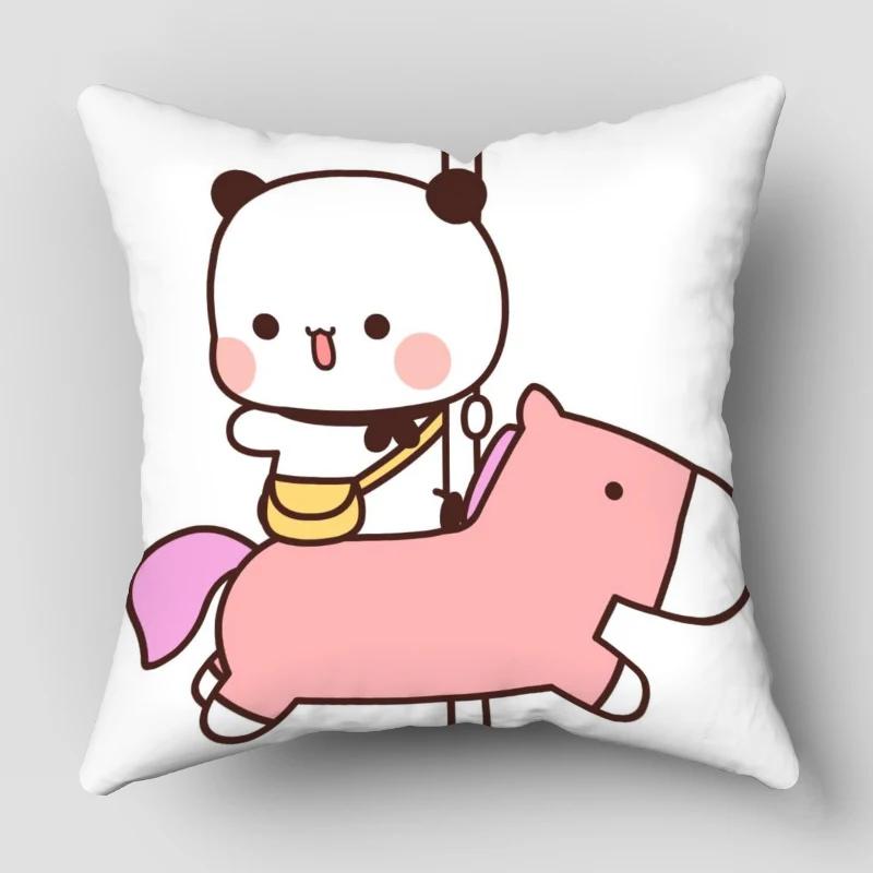 Bear Hug Pillow Case Bubu Dudu Cartoon Series For Home Decorative Pillows Cover Invisible Zippered Throw PillowCases