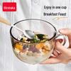 ZISIZ Brown Glass Breakfast Oatmeal Cup