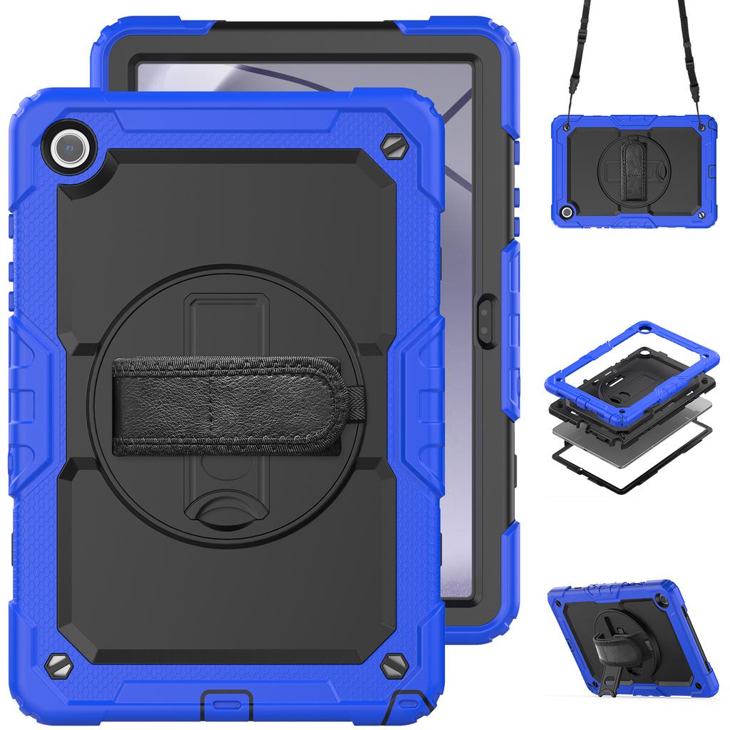 Heavy Duty Armor Rugged Tablet Case for Samsung Galaxy Tab A9 8.7inch 2023 SM-X110/X115/X117 with Pen Holder Hand Strap