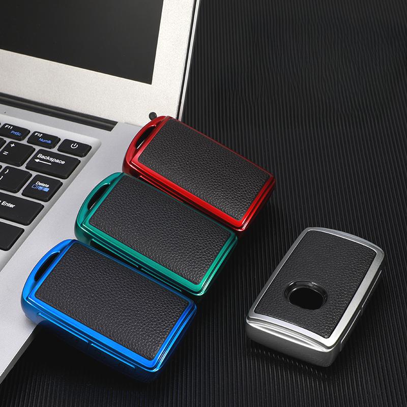 Leather Tpu Car Remote Key Case Cover For Mazda 3 Alexa Cx4 Cx5 Cx8 3 Button Auto Key Shell Styling Accessories