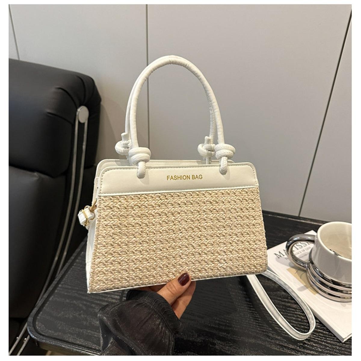 

Плетение Женский Тренд Индивидуальность Корейская Версия Повседневная Текстурная Сшивка Одноплечевая Сумка Кроссбоди Маленькая Квадратная Сумка белый