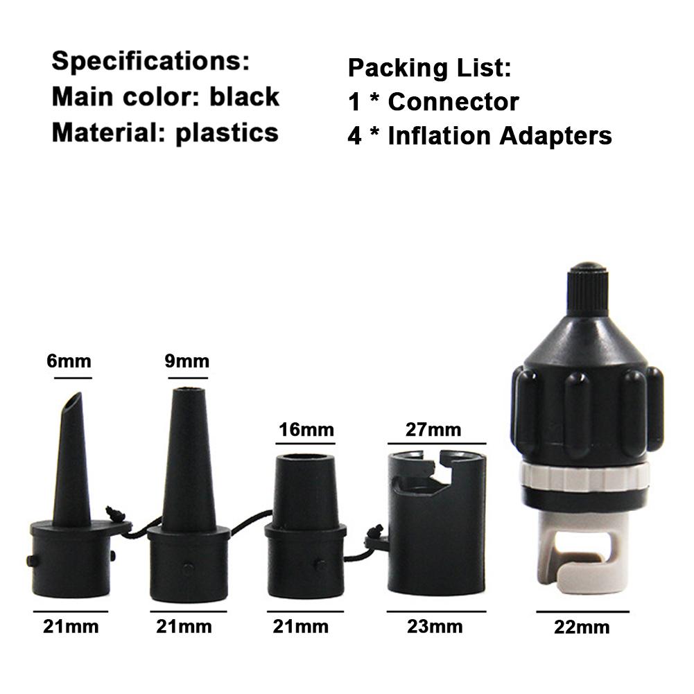 Adattatore per gonfiaggio paddle board Adattatore per ugello di gonfiaggio multifunzionale Convertitore per gonfiaggio auto