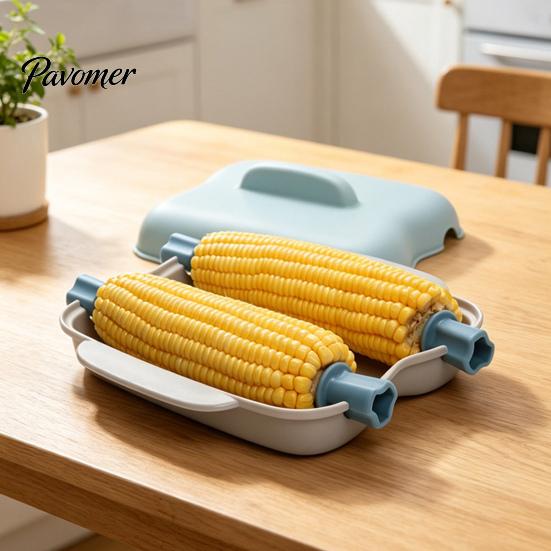 Quick Breakfast Corn Maker Microwave Steamer Container, Food Grade PP Cooker for Baking Sweet Potato Egg Custard, Reusable Kitchen Gadget Fast Cooking