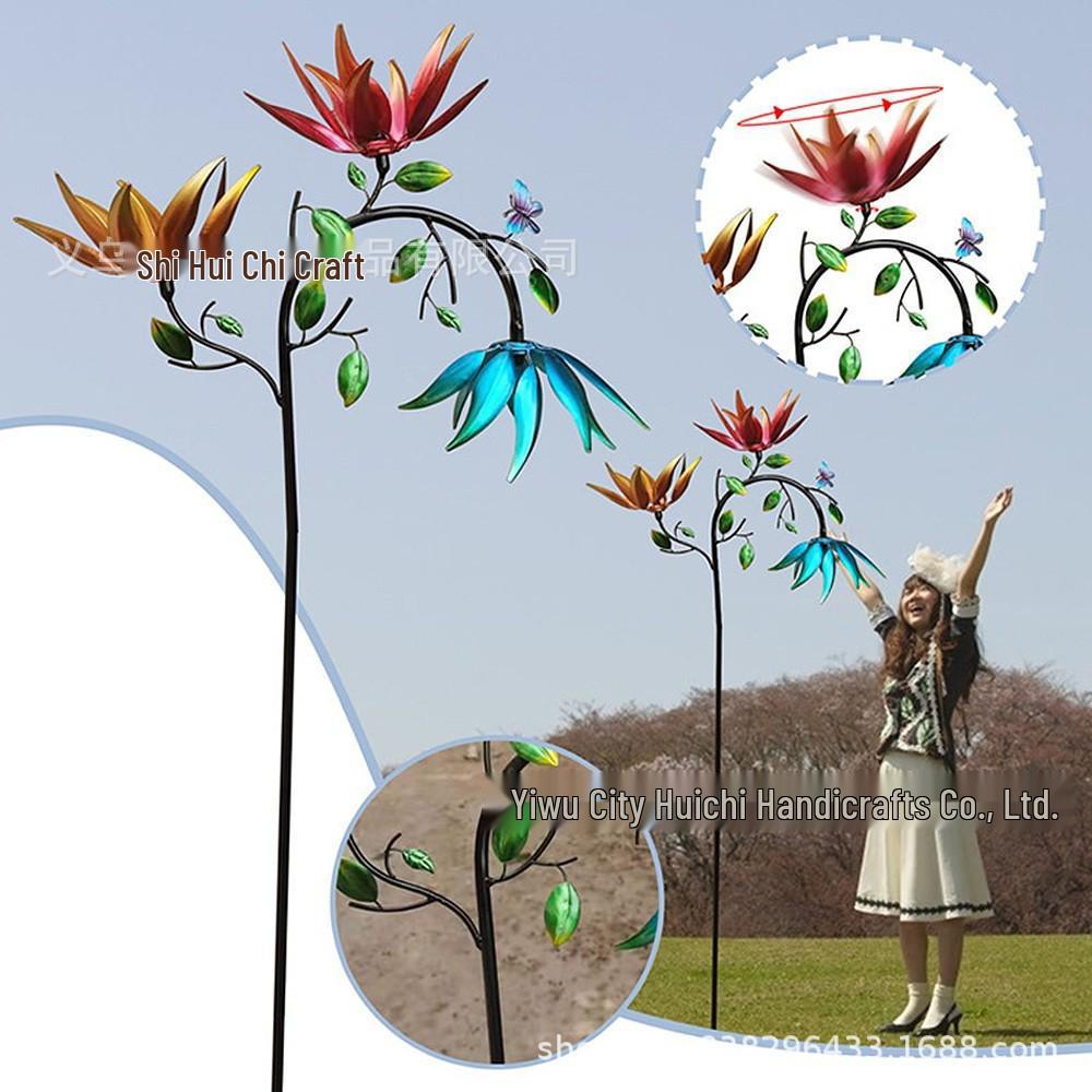 Popular Outdoor Rotating Windmill Garden Decoration - Creative Metal Wrought Iron Craft