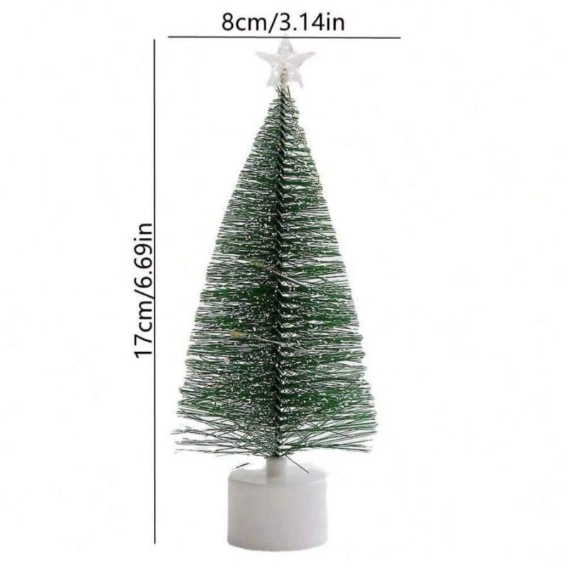 

1Pc Led Colorful Mini Pine Needle Christmas Tree, Holiday Atmosphere Decoration, Tabletop Window Display Ornament, Desktop Ornament Other
