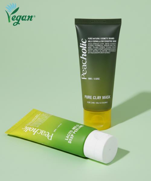 Peachholic [SET] Lacto Mild Deep Peeling 100ml + Pure Clay Mask 100ml NONE