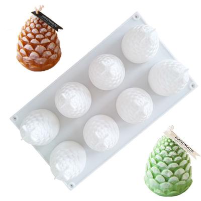 3D 1 Pcs Food Grade Silicone Cake Tools Gift Cupcake DIY Christmas Decor Resin Mold Pine Cone Mould