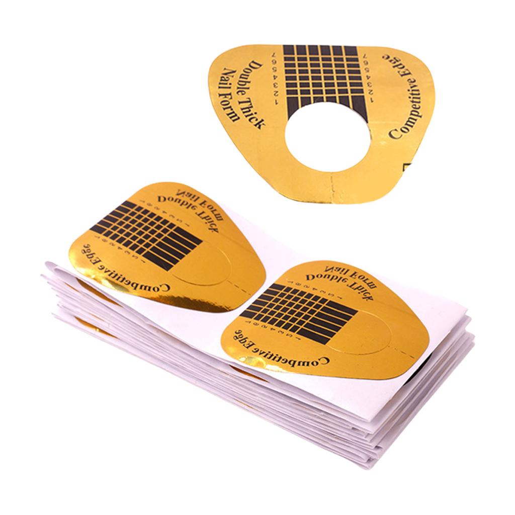 100 Pieces Nail Extension Forms For Professional And DIY Use Manicure Training Supplies For Beginners And Salons